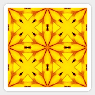 Bright Yellow Expressionist Art Yellow Rose Pattern 5 Magnet